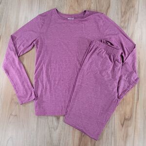 🧚♂️32 Degrees Maroon Heathered Long Sleeve Thermal Set XLarge